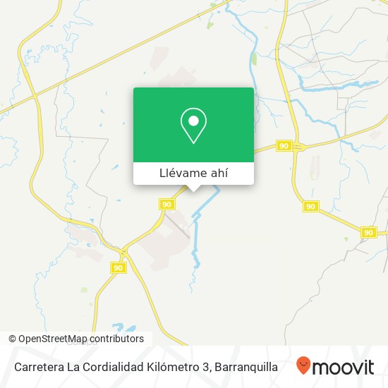 Mapa de Carretera La Cordialidad Kilómetro 3