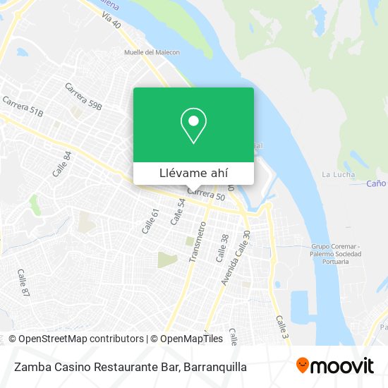 Mapa de Zamba Casino Restaurante Bar