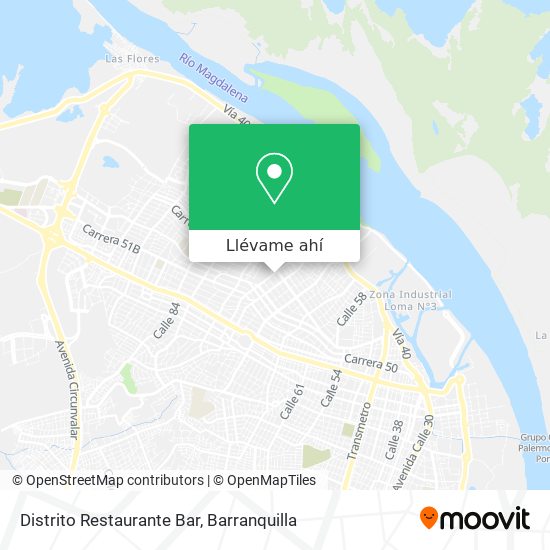 Mapa de Distrito Restaurante Bar
