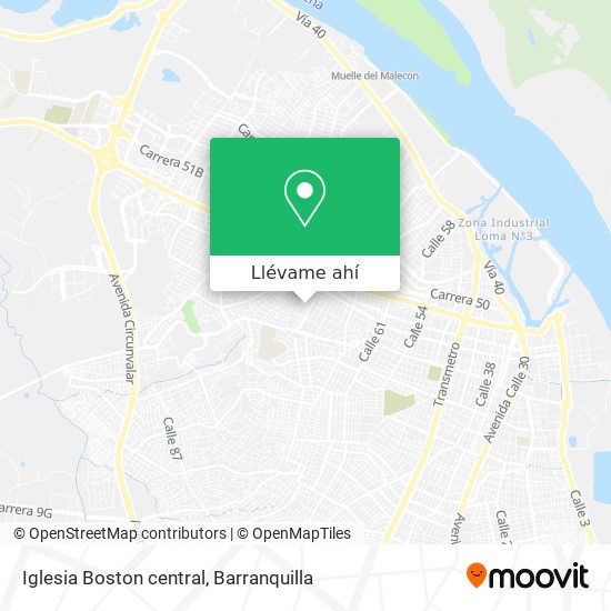 Mapa de Iglesia Boston central
