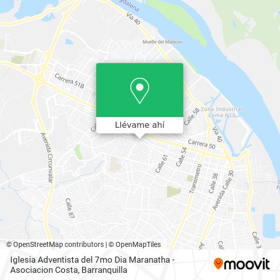 Mapa de Iglesia Adventista del 7mo Dia Maranatha - Asociacion Costa