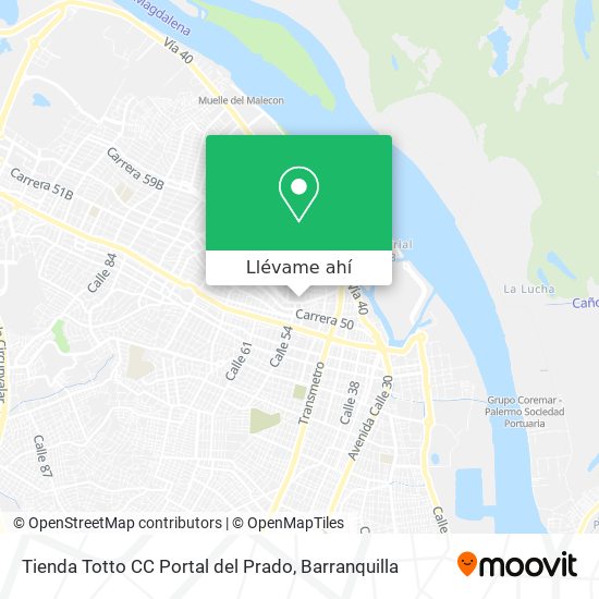 Mapa de Tienda Totto CC Portal del Prado