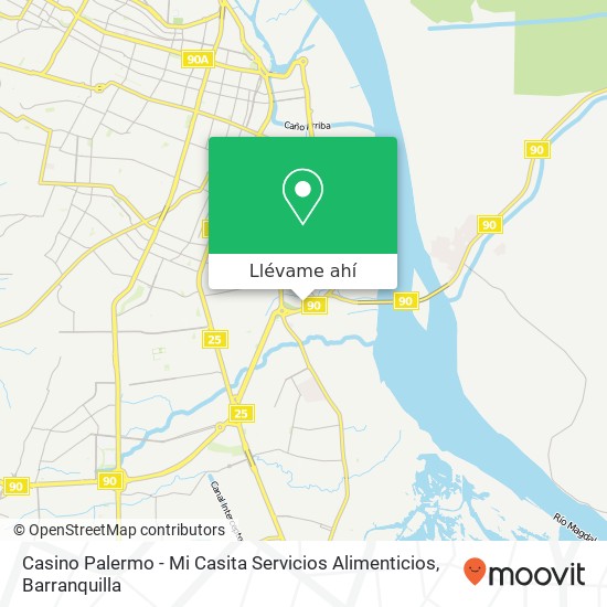 Mapa de Casino Palermo - Mi Casita Servicios Alimenticios