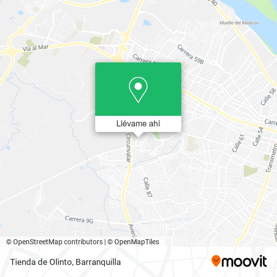 Mapa de Tienda de Olinto