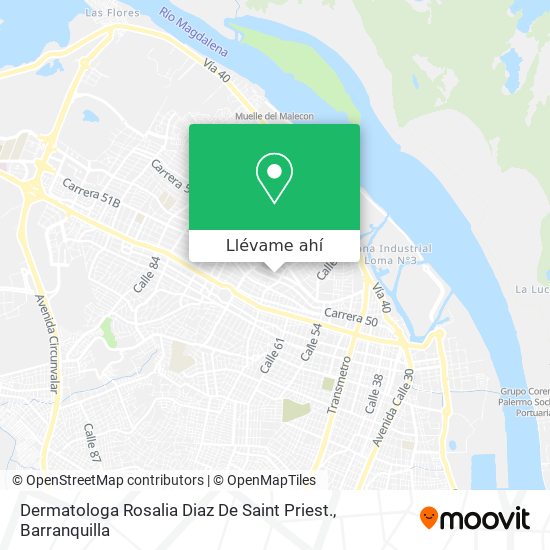Mapa de Dermatologa Rosalia Diaz De Saint Priest.
