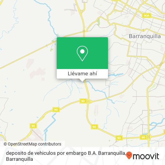 Mapa de deposito de vehiculos por embargo B.A. Barranquilla