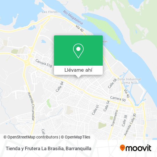 Mapa de Tienda y Frutera La Brasilia