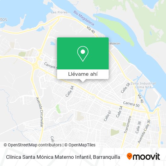 Mapa de Clínica Santa Mónica Materno Infantil