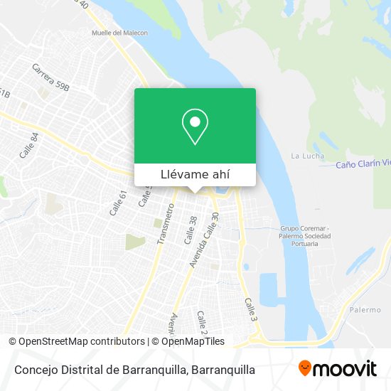 Mapa de Concejo Distrital de Barranquilla