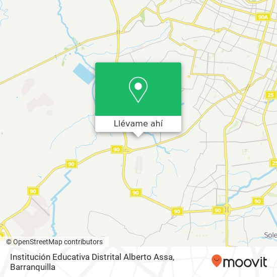 Mapa de Institución Educativa Distrital Alberto Assa