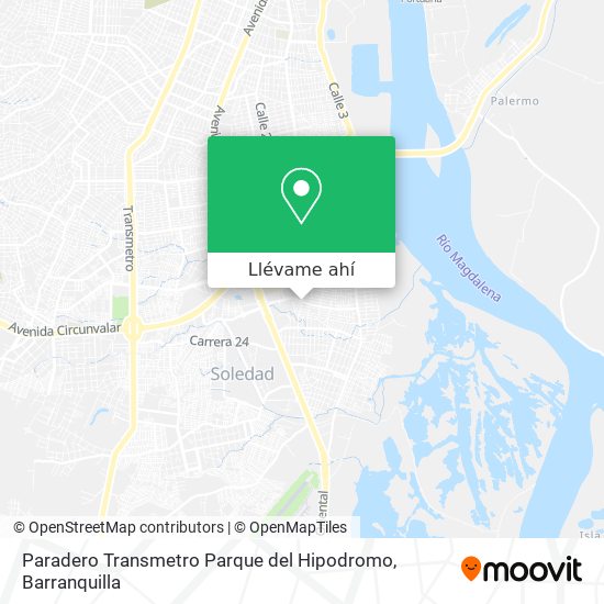 Mapa de Paradero Transmetro Parque del Hipodromo