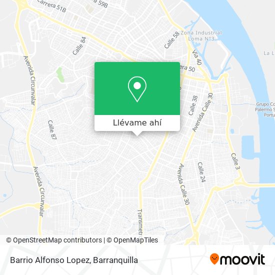 Mapa de Barrio Alfonso Lopez