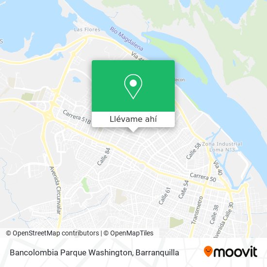 Mapa de Bancolombia Parque Washington
