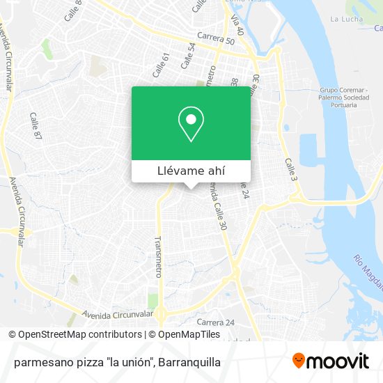 Mapa de parmesano pizza "la unión"