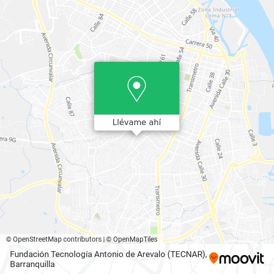 Mapa de Fundación Tecnología Antonio de Arevalo (TECNAR)