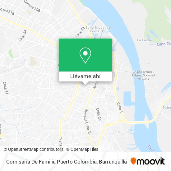Mapa de Comisaria De Familia Puerto Colombia