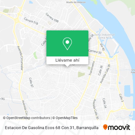 Mapa de Estacion De Gasolina Ecos 68 Con 31