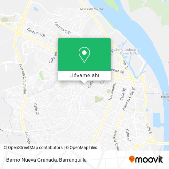 Mapa de Barrio Nueva Granada