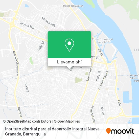 Mapa de Instituto distrital para el desarrollo integral Nueva Granada