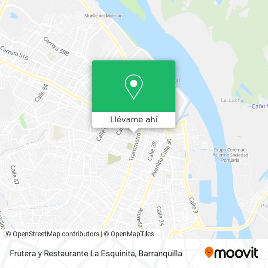 Mapa de Frutera y Restaurante La Esquinita