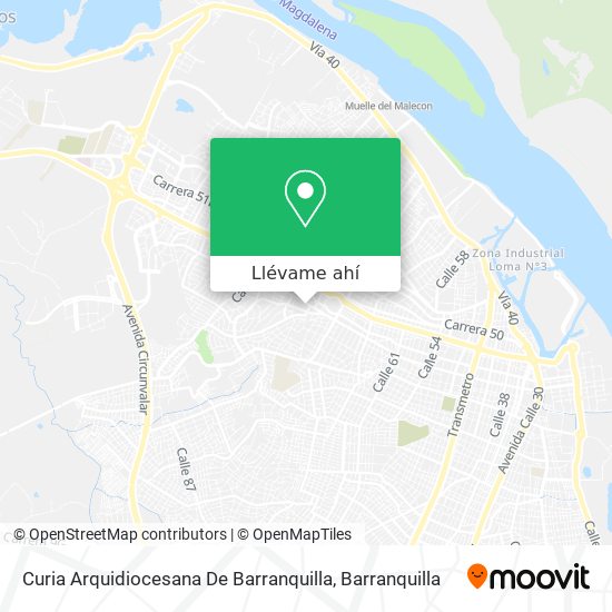 Mapa de Curia Arquidiocesana De Barranquilla