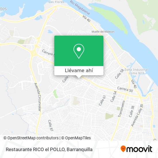 Mapa de Restaurante RICO el POLLO
