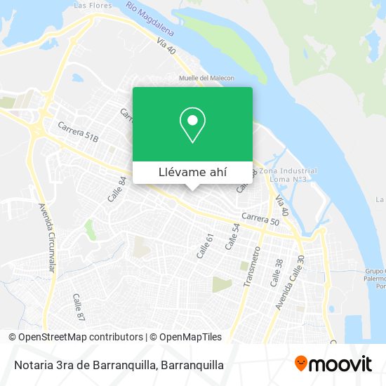 Mapa de Notaria 3ra de Barranquilla