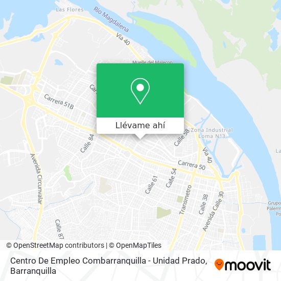 Mapa de Centro De Empleo Combarranquilla - Unidad Prado