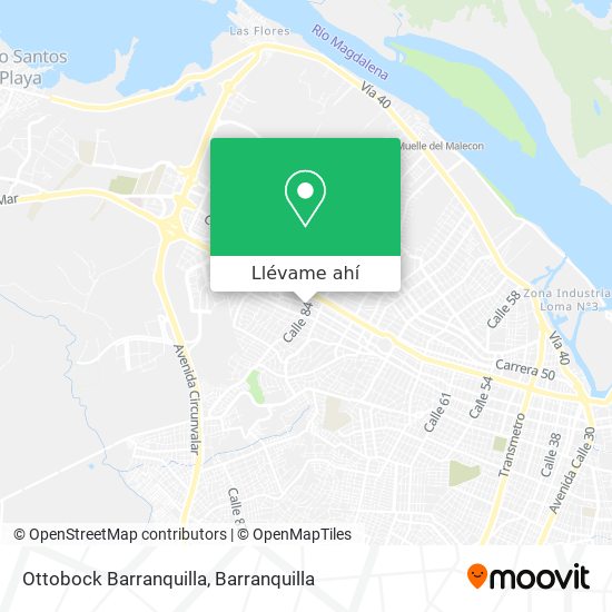 Mapa de Ottobock Barranquilla