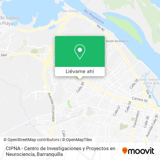 Mapa de CIPNA - Centro de Investigaciones y Proyectos en Neurociencia