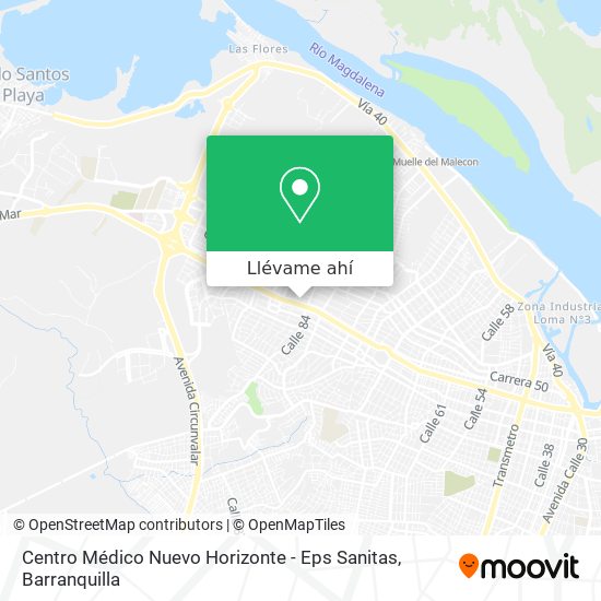Mapa de Centro Médico Nuevo Horizonte - Eps Sanitas