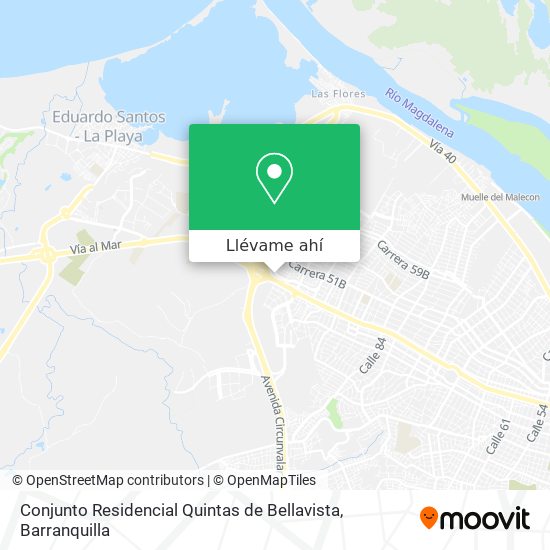 Mapa de Conjunto Residencial Quintas de Bellavista