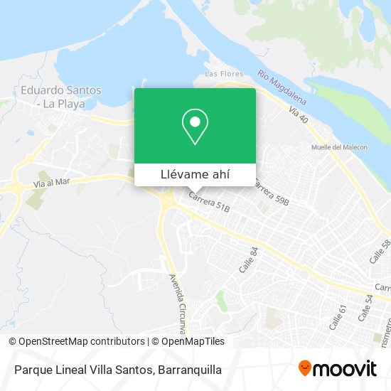 Mapa de Parque Lineal Villa Santos