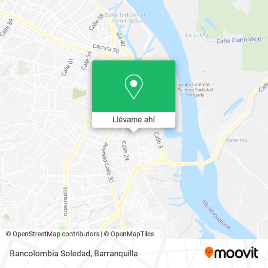 Mapa de Bancolombia Soledad