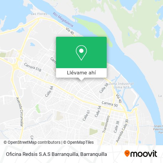 Mapa de Oficina Redsis S.A.S Barranquilla