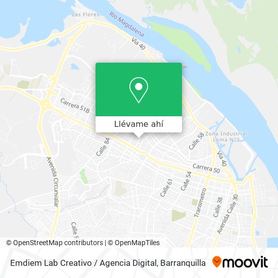 Mapa de Emdiem Lab Creativo / Agencia Digital
