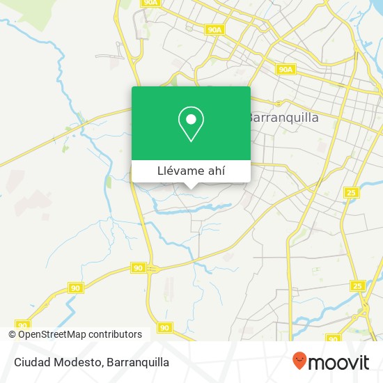 Mapa de Ciudad Modesto