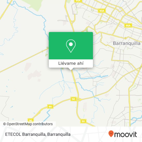 Mapa de ETECOL Barranquilla