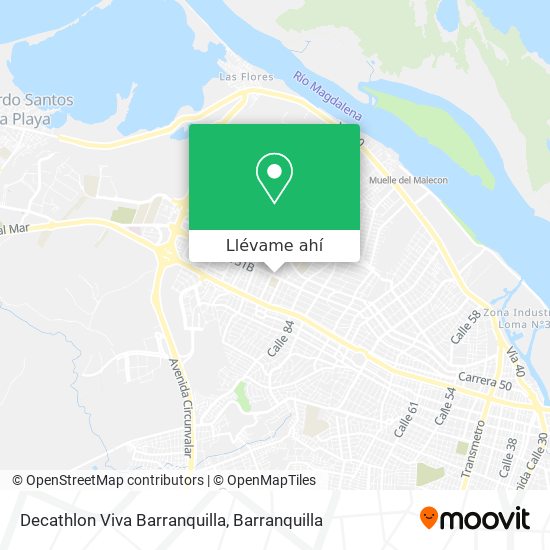 Mapa de Decathlon Viva Barranquilla