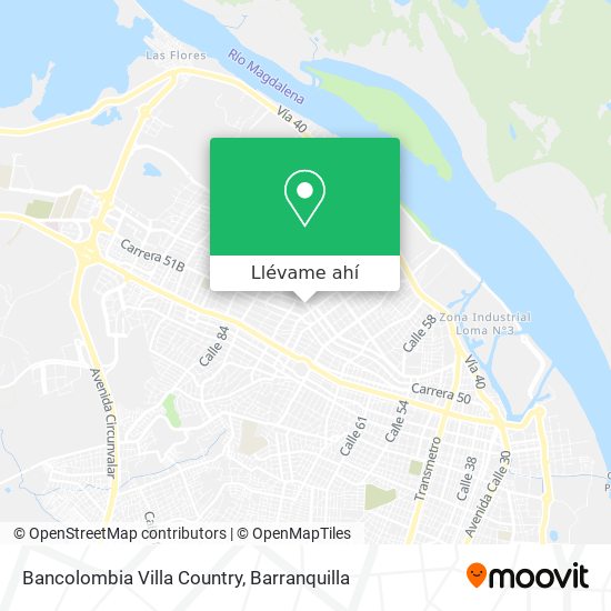 Mapa de Bancolombia Villa Country