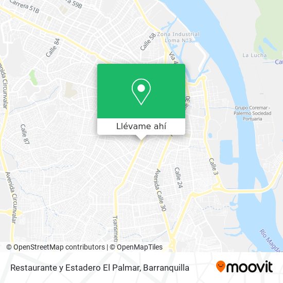 Mapa de Restaurante y Estadero El Palmar
