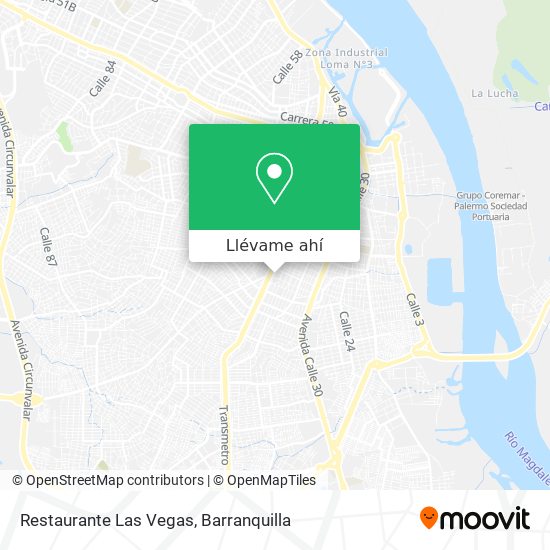Mapa de Restaurante Las Vegas