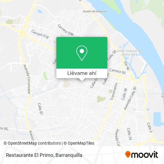 Mapa de Restaurante El Primo