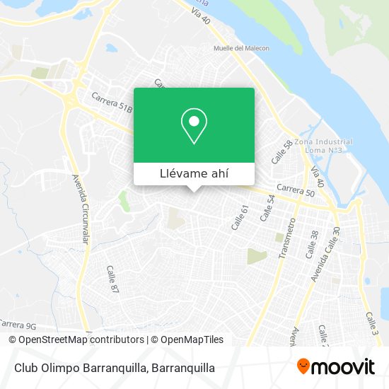 Mapa de Club Olimpo Barranquilla