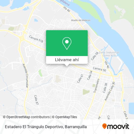 Mapa de Estadero El Triángulo Deportivo