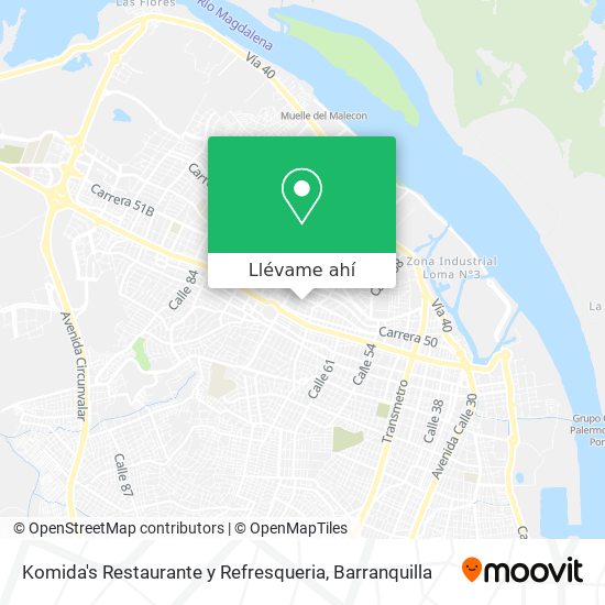 Mapa de Komida's Restaurante y Refresqueria