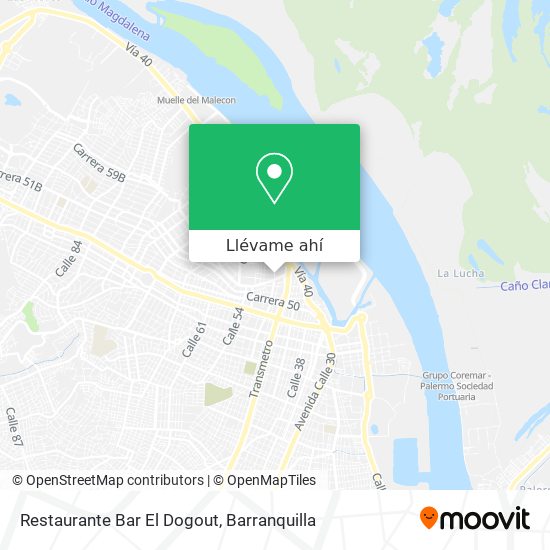 Mapa de Restaurante Bar El Dogout