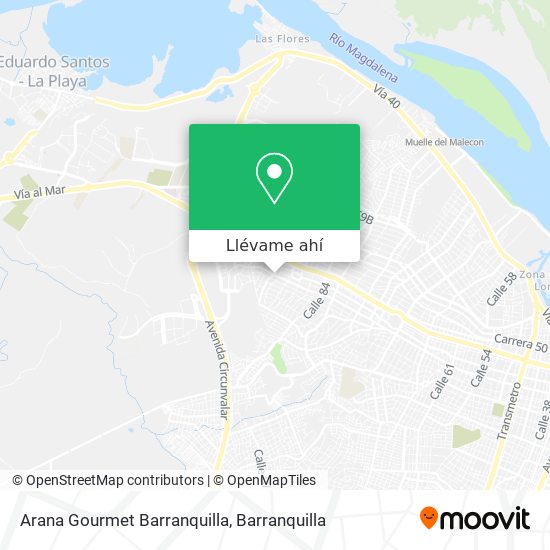 Mapa de Arana Gourmet Barranquilla