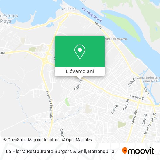 Mapa de La Hierra Restaurante Burgers & Grill