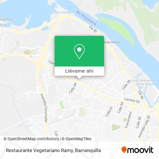Mapa de Restaurante Vegetariano Ramy